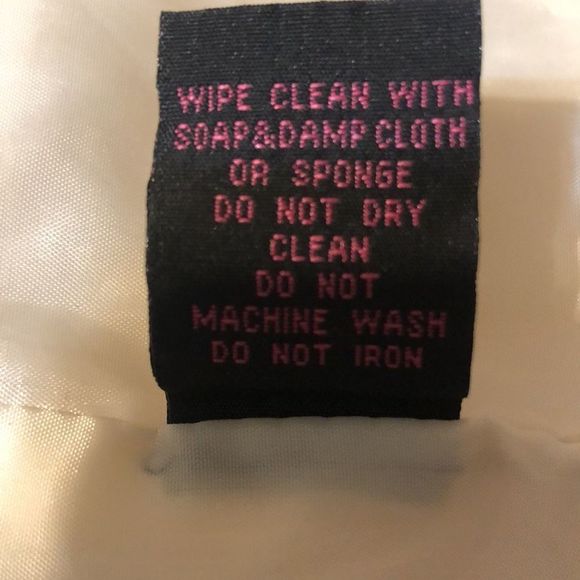 B Sweet leather like cream motorcycle style jacket size large feels fabulous - Picture 10 of 10